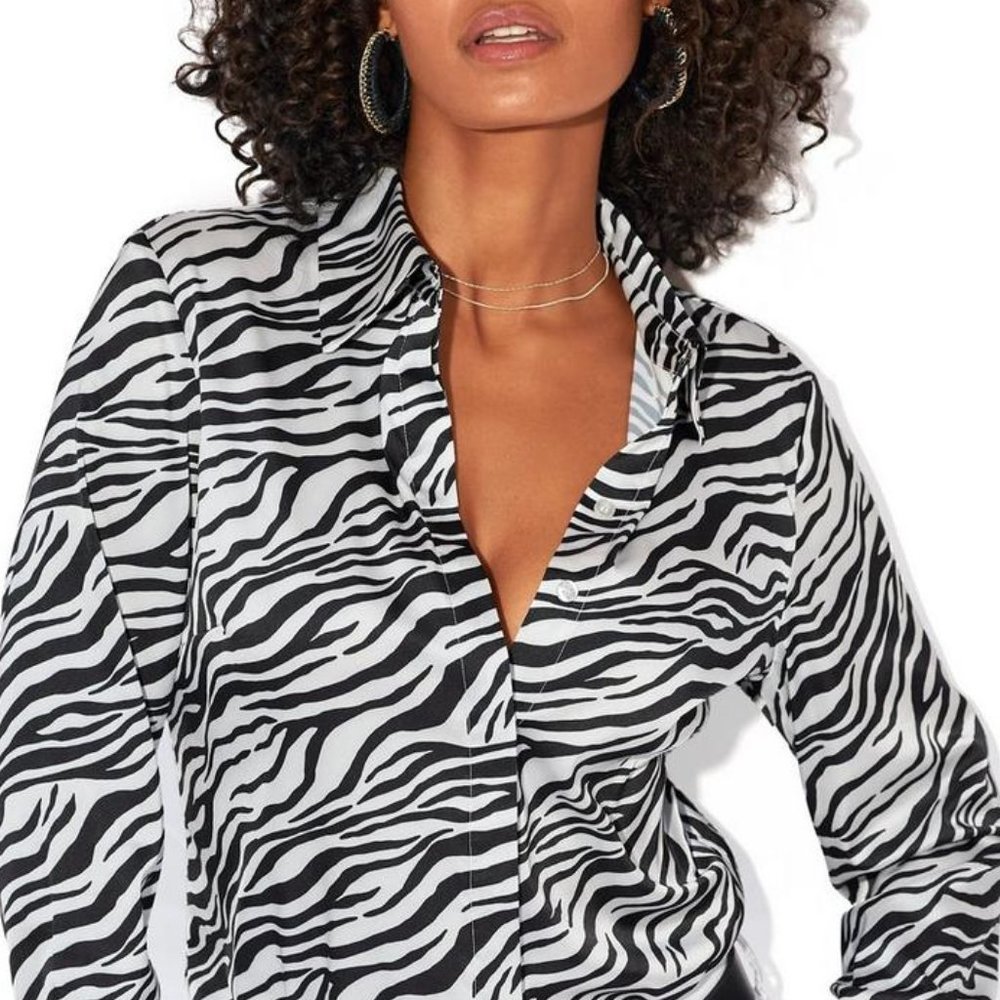 Vintage AMAZONE French Design Zebra Top